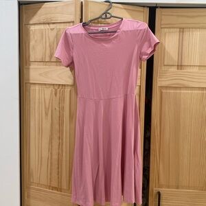 Rose colored a-line comfy dress